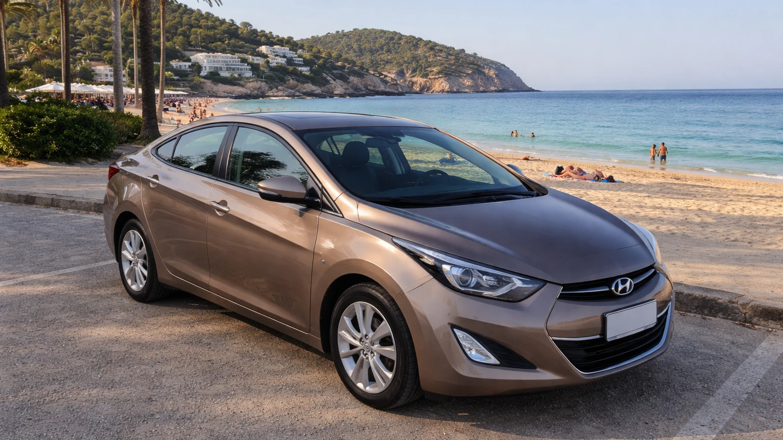 Location de voiture économique à Ibiza - Hyundai Elantra berline compacte pour les voyageurs à budget