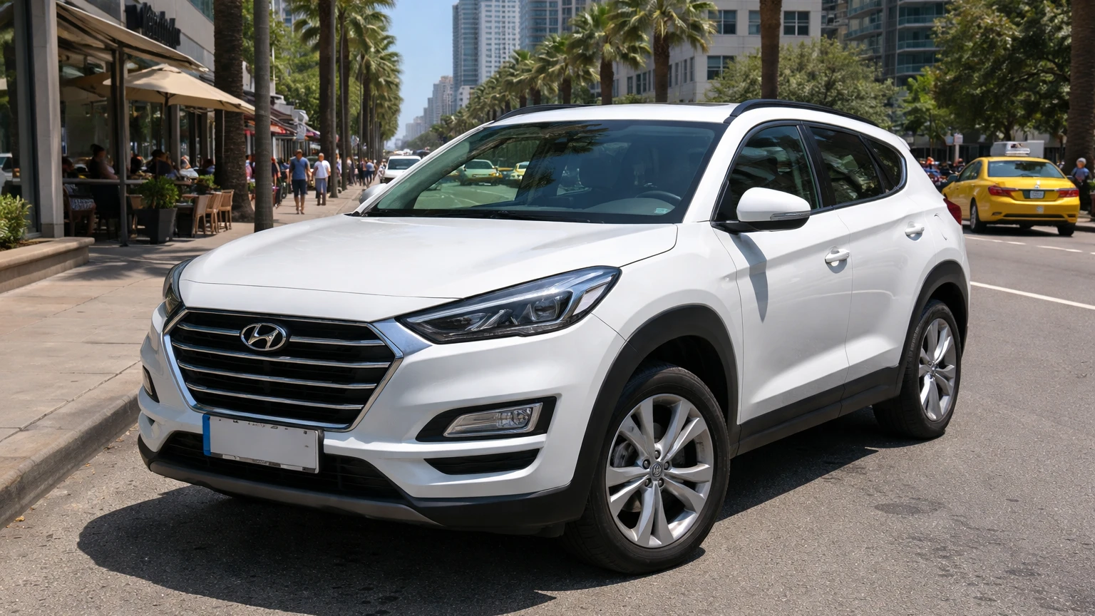 Location de SUV à Ibiza - Hyundai Tucson idéal pour les road trips en famille à travers les îles Baléares